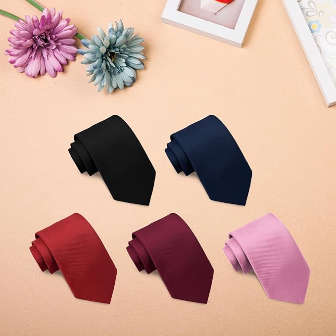 Solid Color Ties for Men 3.15" Mens Tie Classic Formal Neck Ties Mens Neckties for Men Business Wedding Casual
