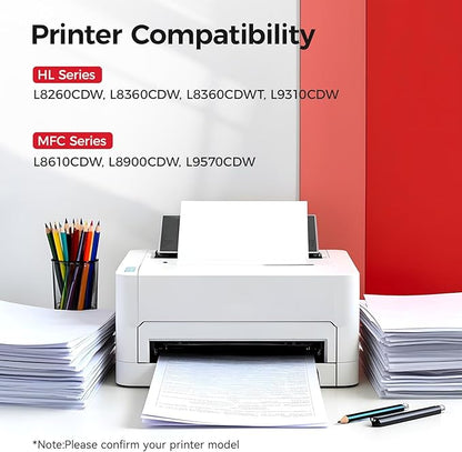TN433 Toner Cartridge Set 4-Pack Printer Replacement Compatible for Brother TN-433 TN431 TN436 MFC-L8900CDW MFC-L8690CDW HL-L8360CDW HL-L8260CDW MFC-L8610CDW MFC-L8905CDW MFC-L9570CDW HL-L8360CDWT Ink