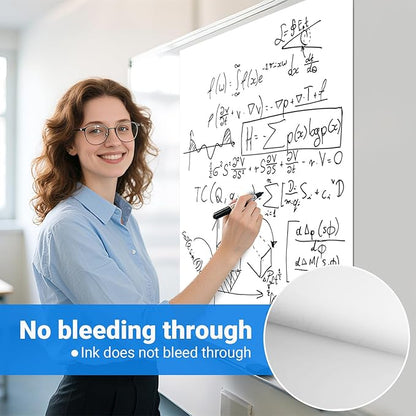 AFMAT Sticky Easel Pads, 20 in x 23 in Flip Chart Paper for Teachers, Super Sticky & Bleed-Resistant, Self-Stick Easel Paper for Office/Classroom/Whiteboard/Wall/Windows, 30 Sheets/Pad, 8 Pads