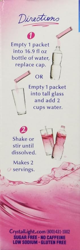 Crystal Light On The Go Pink Lemonade Drink Mix, 10 ct, pack of 2