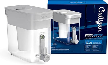 Culligan with ZeroWater Technology 23-Cup Water Filter Dispenser – Includes 5-Stage Advanced Water Filter, Certified to Reduce Lead, Total PFAS (Forever Chemicals), Mercury, Fluoride, and Chlorine