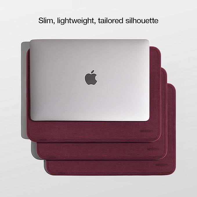 Incase ICON Sleeve with Woolenex - MacBook Pro 14 inch Case - 2024, 2023, 2022, 2021, M4, M3, M2, M1 - Fitted MacBook Case, Laptop Sleeve, Hard Cover, Durable, Lightweight - Cosmic Red