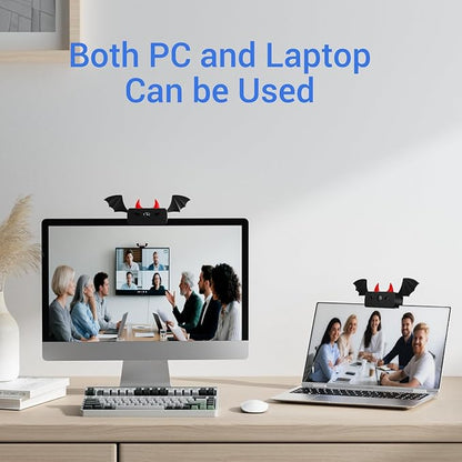 Webcam for PC,HD 1080P Web cam,Noise Cancellation,Plug & Play USB Webcam for Laptop, Desktop, PC, Mac, Zoom, Skype, Streaming