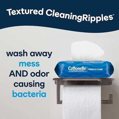 Cottonelle Fresh Care Flushable Wet Wipes, Adult Wet Wipes, 4 Flip-Top Packs, 42 Wipes Per Pack (168 Total Wipes), Packaging May Vary