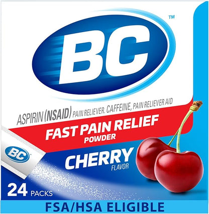 BC Pain Relief Powder, Cherry, 24 ct (Pack of 1)