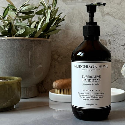 Murchison-Hume Original Fig Superlative Hand Soap, 2-Pack | Clean Luxury Hand Wash for Kitchen or Bathroom | Non-Toxic, Moisturizing & Counter-Worthy Pump Bottles | 2 x 17oz