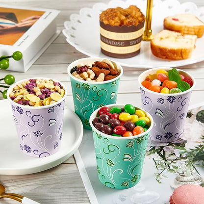 600 Pack 5oz Paper Cups, Bathroom Cups, Colorful Disposable Cups, Mini Mouthwash Cups, Hot Drinking Cup for Travel, Party and Event