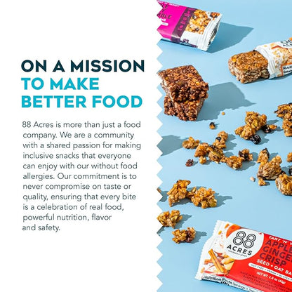 88 Acres Granola Bars | Gluten Free, Nut-Free Oat and Seed Snack Bar | Vegan & Non GMO | 12 Pack (Variety Pack)…