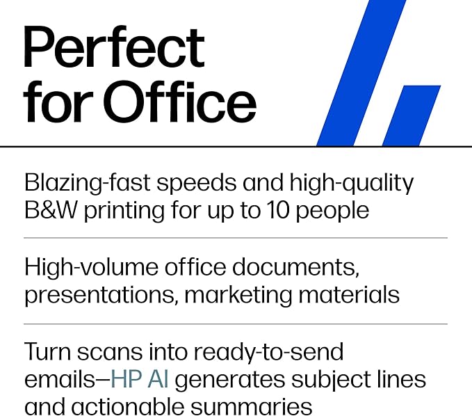 HP LaserJet Pro MFP 4101fdw Wireless Black & White All-in-One Laser Printer, Scanner, Copier, Fax, Best-for-Office (2Z619F)