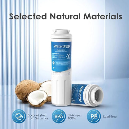 Waterdrop UKF8001 Refrigerator Water Filter 4, Replacement for Whirlpool® EDR4RXD1, EveryDrop® Filter 4, Maytag® UKF8001AXX-750, UKF8001AXX-200, 46-9006, Puriclean II, WF-UKF8001, 6 Filters