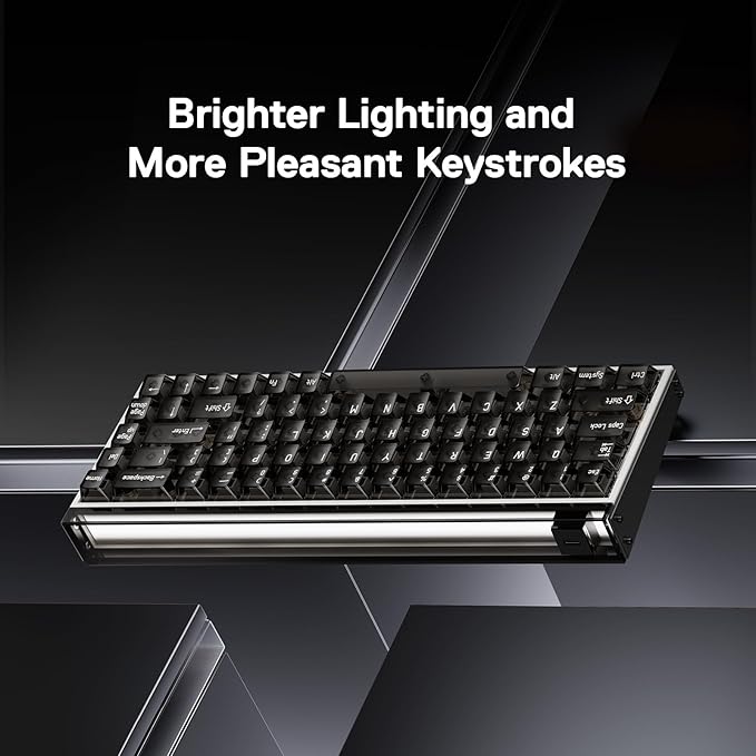 MelGeek MADE68 Pro+ Wired Keyboard, Hall Effect Magnetic Switch Gaming Keyboard, 65% Compact Rapid Trigger, Hot-Swappable, RGB Snap Tap & Adjustable Actuation, Online HIVE Custom (Phantom Gray)