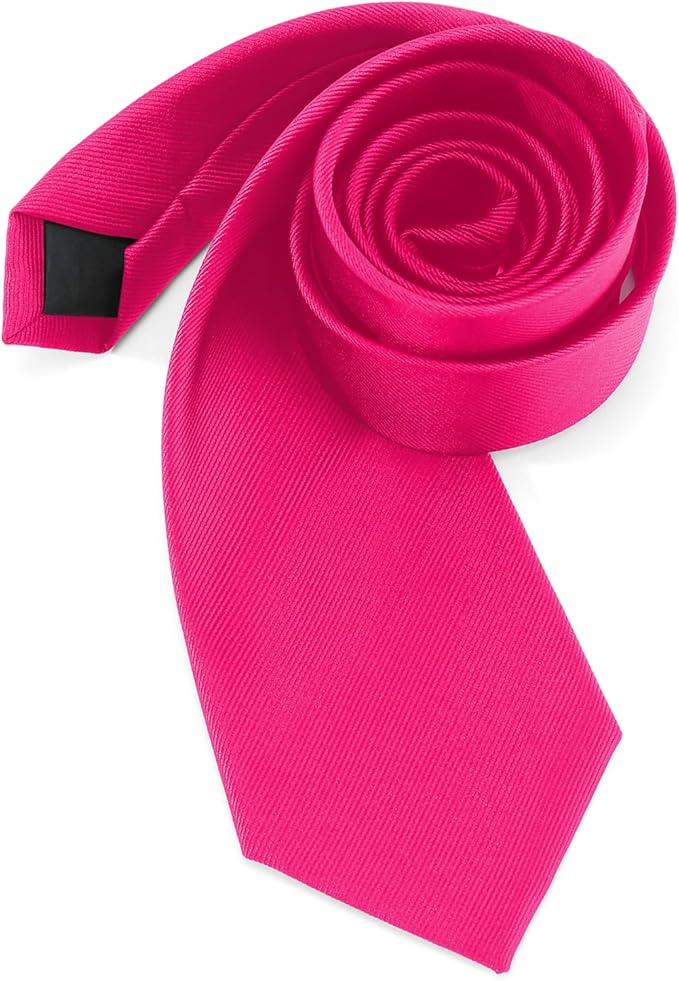 Boys Tie Solid Color Necktie for Age 12-14-16 Years Teen Wedding School Graduation with Gift Box
