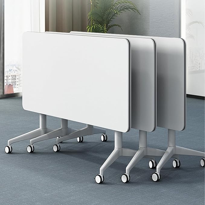 Conference Room Table, Folding Conference Table with Flip-Top Design, Mobile Seminars Dynamic Meetings Training Tables for Offices, Classrooms, and Meeting Room (6, 1915, 70.8)