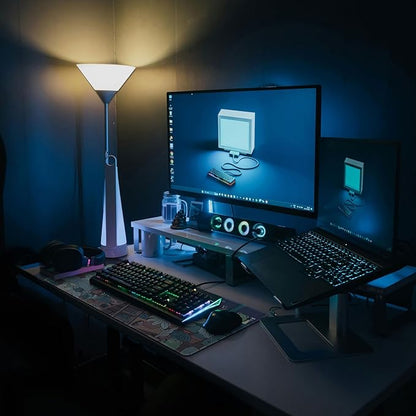 MAY FLOWER Large Gaming Mouse Pad, Full Keyboard Mat, Long Laptop Mousepad, Computer Mouse Mat for Home and Office, Anti-Slip Rubber Base, 31.5 x 11.8 Inches (Green Frog)