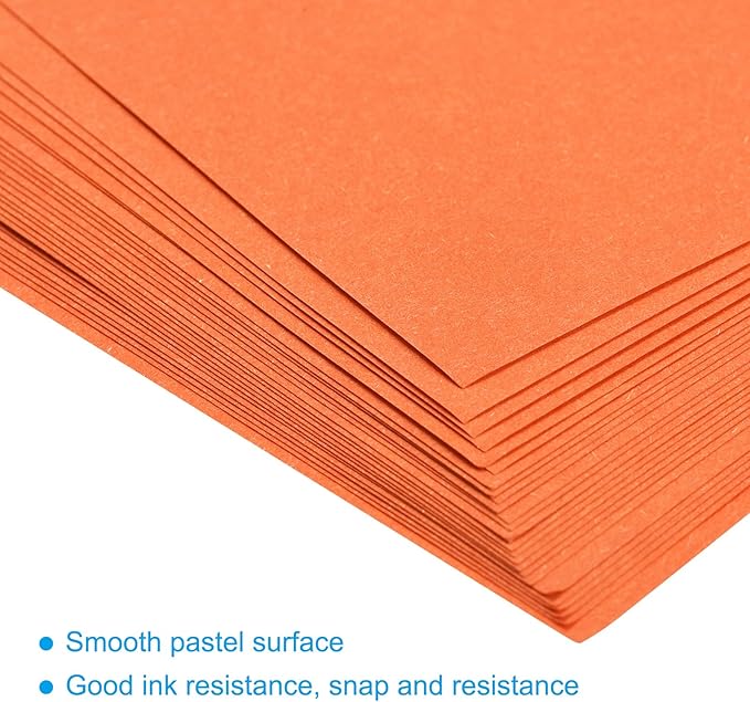 MECCANIXITY 75 Sheets A4 Colored Print Copy Paper 5.8" x 8.3" Origami Paper Printer Paper 80gsm for Printing, Document Copying, Art Craft,Orange Red
