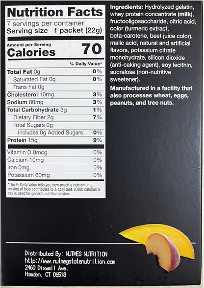 PROTIFIT - High Protein Fruit Flavored Powder Drink Mix, 15g Protein, Low Calorie, Sugar Free, Ideal Protein Compatible, 7 Servings Per Box (Peach Mango)
