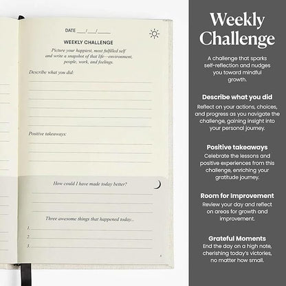 The Original Gratitude Journal 2026 - 5 Minute Gratitude Practice with Inspiring Quotes and Mindful Prompts for Affirmation, Reflection & Wellness - Daily Happiness Journal for Women & Men by Thankful Path