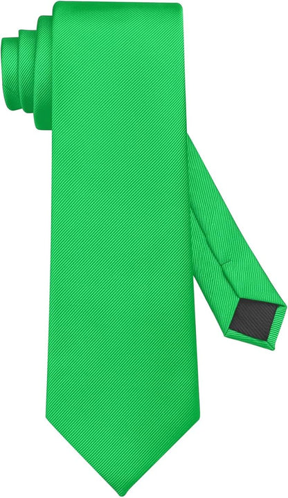 DecTwig Men's Ties Solid Color Formal Neckties 3.15" (8CM) Black Ties For Men