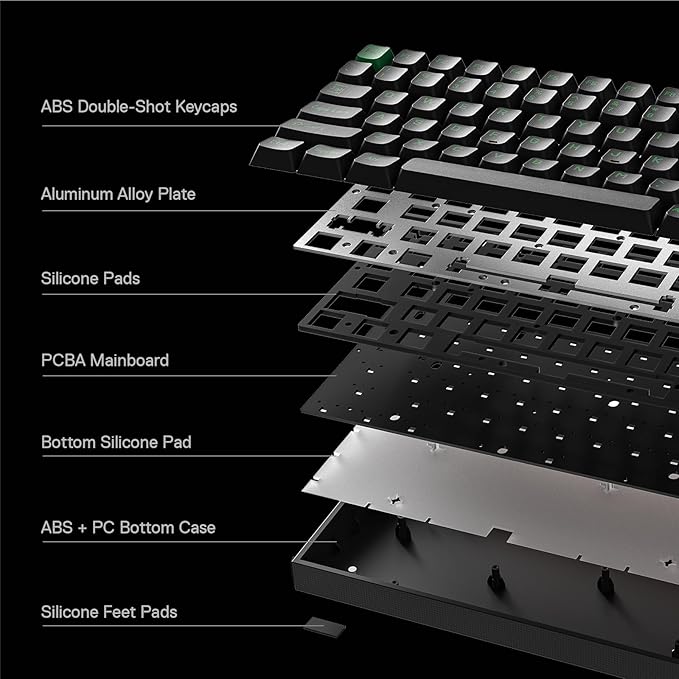 MelGeek MADE84 Pro Wired Keyboard, Hall Effect Magnetic Switch Gaming Keyboard, 75% Compact Rapid Trigger, Hot-Swappable, RGB Snap Tap & Adjustable Actuation, Online HIVE Custom (DF Green)