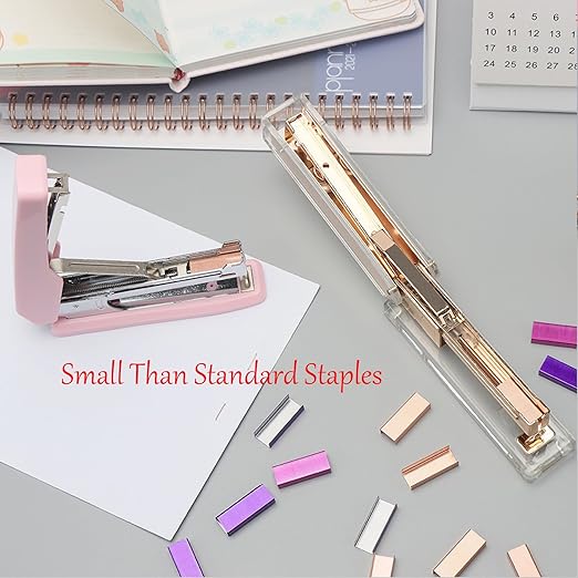 NatSumeBasics Colorful #10 Staples Colored Staple for Mini Stapler, 4000 Metallic No. 10 Staples, Smaller Than Standard Staple (Assorted)