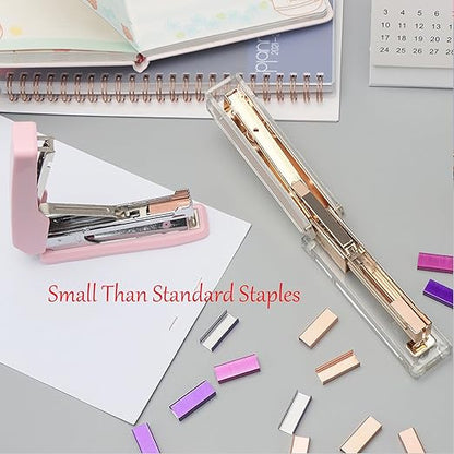 NatSumeBasics Colorful #10 Staples Colored Staple for Mini Stapler, 4000 Metallic No. 10 Staples, Smaller Than Standard Staple (Assorted)