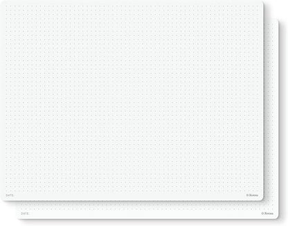 Notsu Dot Grid Notepads 8.5 x 11 inch, 2 Pack | Minimalist Dotted Memo Mouse Pads with Premium Thick Paper, Letter Size