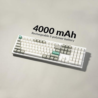 Keychron Q6 Max QMK/VIA Bluetooth Wireless /2.4 GHz/USB-C Wired Custom Mechanical Keyboard, Full Size Programmable Knob RGB Backlit Hot-Swappable Gateron Banana Switch for Mac Windows Linux - White