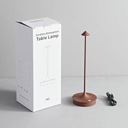 Cordless Table Lamp Rechargeable LED Table Lamps Battery Operated 4000mAh Touch Dimmable Wireless Lamp Waterproof Portable Outdoor Table Light for Restaurants and Dining Home Indoor/Outdoor Use