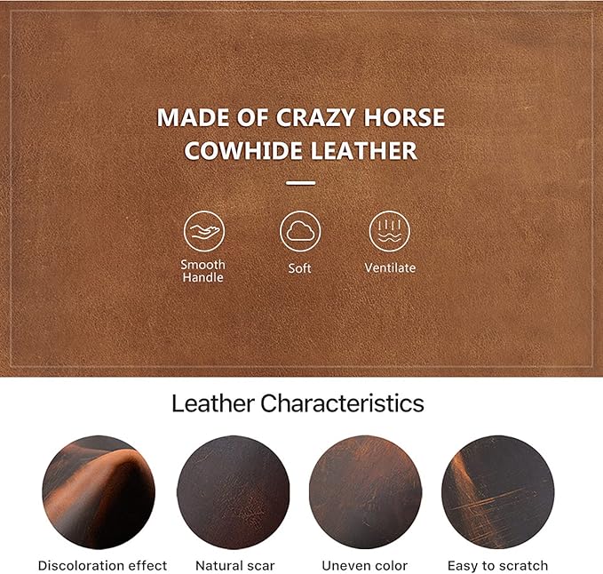 Top Grain Leather 14.2" Slim Laptop Sleeve Protector, Minimalist Vintage Design, Handmade, Compatible with MacBook Pro 14 inch 2021 2022 M1 Pro/M1 Max A2442 & Other PC, Brown 14.2 Inch