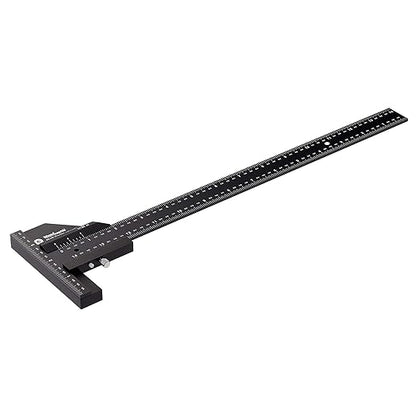 Scriber Gauge – Precision Marking Tool, Measuring Ruler, Layout Square, Thickness Gauge, CNC Aluminum Woodworking Tool for Joinery, Framing, Cabinet - Professional Classic Model (14 Inch)