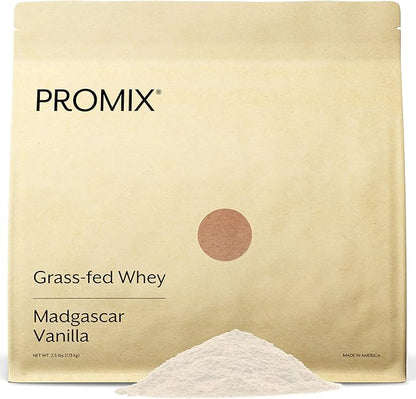 ProMix Nutrition Whey Protein Powder, Vanilla - Grass-Fed - ­Post Workout Fitness & Nutrition Shakes, Smoothies, Baking & Cooking Recipes - Gluten-Free & Keto-Friendly - 2.5 Pound (Pack of 1)
