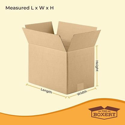 The Boxery 18"x12"x8" Brown/Kraft Corrugated Cardboard Shipping Boxes 25-Pack | Mailing, Packing, Moving & Storage for Business/Home – Durable - Eco-Friendly, Recyclable - Made in the USA