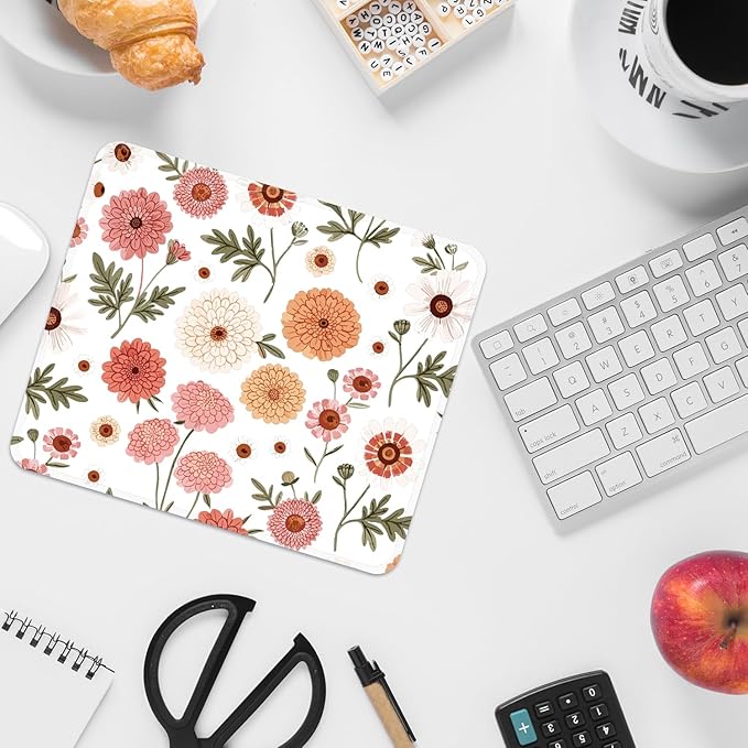 Square Mouse Pad with Stitched Edge, Premium Mousepad Washable Cloth. Computer Mouse Pad with Non-Slip Rubber Base, Mouse Pads for Computers Laptop Mouse 9.25x7.75x0.12 inch-Inulin