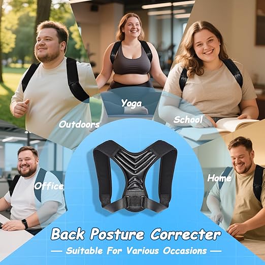 King Mills Plus Size Back Brace, Back Brace Posture Corrector for Women, and Men, Ideally Use as Plus Size XXXL to 6XL Back Straps for Posture, Hydrolabs Posture Fix, or Rounded Shoulder Corrector