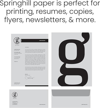 Springhill 11” x 17” Gray Copy Paper, 28lb Bond/70lb Text, 104gsm – Colored Printer Paper with Smooth Finish – Versatile and Flexible Computer Paper – 024166R, 500 Sheets (1 Ream)
