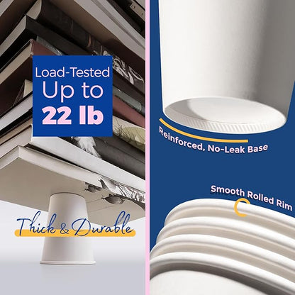 Fit Meal Prep 100 Pack 12 oz Disposable Coffee Cups with Lids, Sleeves, Leak-Proof To Go Coffee Cups with Lids, Durable Paper Cups for Hot Beverage, Home, Office, Party