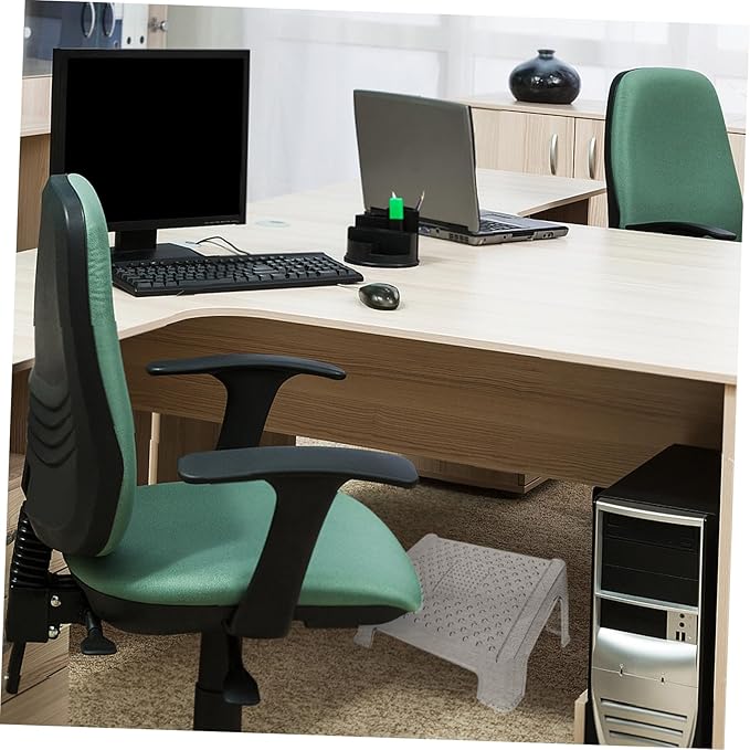 Ergonomic Plastic Foot Stool with Textured Surface for Under Desk Use Comfortable Foot Rest for Bathroom and Home to Sitting Posture Reduce Fatigue