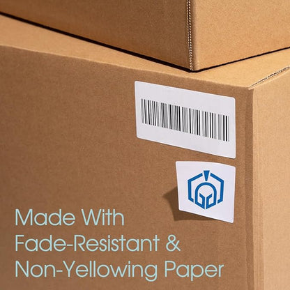 4" X 5" Printable Shipping Labels Compatible with Inkjet and Laser Printers - 500 Sheets, 2000 Total Matte White Paper Stickers for Mailing and Addresses - Spartan Industrial Template R022