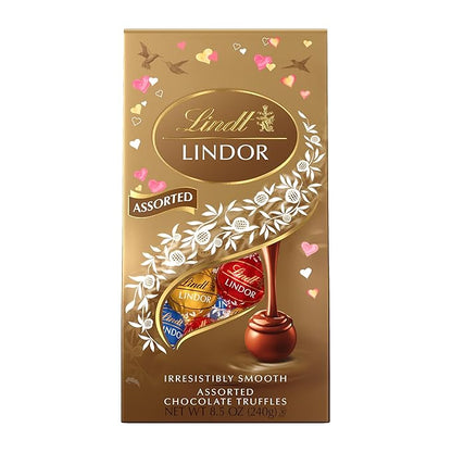 Lindt Valentine Lindor Assorted Bag, Assorted Chocolate, 8.5 Ounce