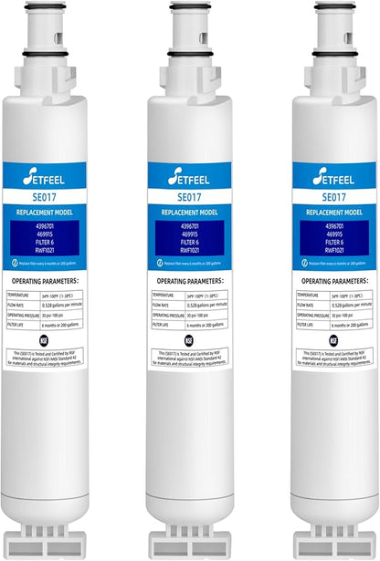 4396701 9915 Water Filter Replacement for whirlpool, Compatible with Kenmore 9915, EDR6D1, 46-9915, 469915, Filter 6, 4396702, LC200V, L200V, WFL200, EFF-6001A Water Filter 3-Pack
