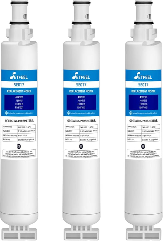 4396701 9915 Water Filter Replacement for whirlpool, Compatible with Kenmore 9915, EDR6D1, 46-9915, 469915, Filter 6, 4396702, LC200V, L200V, WFL200, EFF-6001A Water Filter 3-Pack