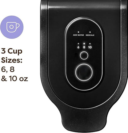 KeurigK K-Express Essentials Single-Serve KCup Pod Coffee Maker 3 Cup Sizes Fast Fresh Brew 30oz Removable Water Reservoir Travel Mug Friendly Maintenance Alert Space-Saving (Black)