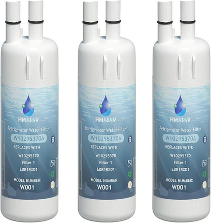 W10295370A Water Filter Replacement, Compatible with Whirlpool EDR1RXD1, Everydrop Filter 1, EDR1RXD1B, W10295370, WHR1RXD1, KAD1RXD1, P4RFKB2, P8RFWB2L, 46-9930, 46-9081 3PACK