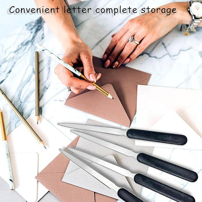 4Pcs Stainless Steel Letter Opener Knife, Lightweight Mail Slitters, Office & Home Use
