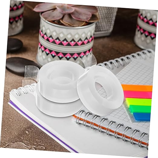 24 Rolls Transparent Adhesive Tape Refills Strong Stickiness Clear Stationery Tape for School Office Crafts Document Fixing