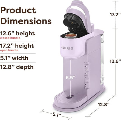 Keurig K-Express Single Serve K-Cup Pod Coffee Maker, 3 Brew Sizes, Strong Button Feature, 42oz Removable Reservoir, Lavender