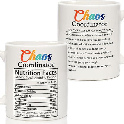 Breezy Valley Chaos Coordinator Mug Gifts for Women Men, Appreciation Gifts for Coworkers Leaving Gift, Boss Coworker Christmas Gift, Thank You, Goodbye, Going Away, Farewell Presents for Coworkers