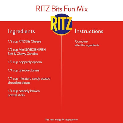 RITZ Bits Cheese Sandwich Crackers, Bulk Lunch Snacks, 48 Snack Packs (4 Boxes)