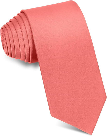 Men's Ties Solid Pure Color 3.15" (8CM) Necktie Plain Formal Business Wedding Black Ties For Men