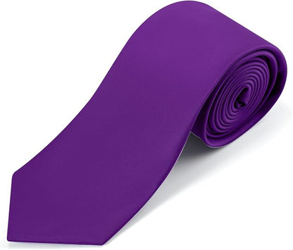 Black Ties For Men Solid Pure Color Formal Neckties 3.15" (8CM) Men's Tie for Business and Wedding with Gift Box